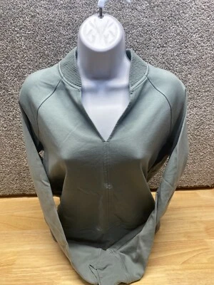 Sudadera Top Athleta Eastbound Mediana Verde Tejido Pullover Cuello en V Cuello Acanalado Foto 1 de 4