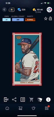 DIGITAL Topps Bunt 206 24 - Michael Harris II Red Base Iconic 269cc - Image 1 of 2