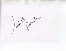 Judith Godrèche French actress and author Signed 6x4 White Card Autographed