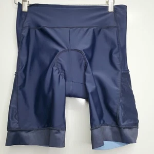 NWT WULIBIKE Men's Bicycle Shorts Padded Cycling Navy Quick Dry with Pockets L - Picture 1 of 11