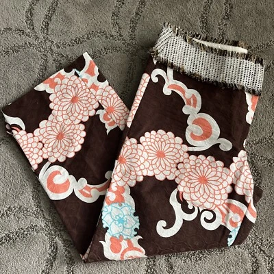 TRINA TURK Floral Crop Pants Womens 0 Brown Metallic Fringe 29” Wide-Waist - Image 1 of 4