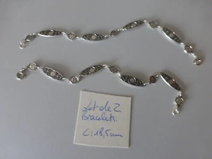 Lot de 2 petits bracelet Femme Fille en metal L: 18,5 cm - Afbeelding 1 van 3
