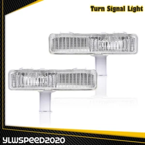Bumper Turn Signal Light Fit For 80-90 Chevrolet Caprice Plastic Lens Left&Right - Picture 1 of 9