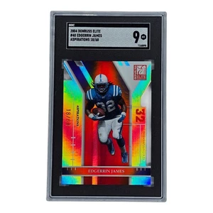2004 Donruss Elite Aspirazioni Die-Cut Edgerrin James #40 SP #'d /68 SGC 9 - Foto 1 di 2