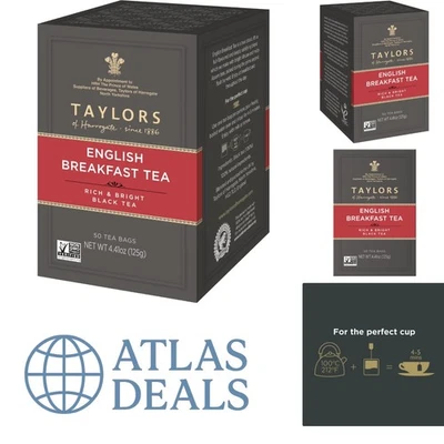 English Breakfast Tea - 50 bolsas de té negras ecológicas, certificadas Foto 1 de 4