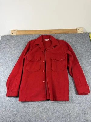 Vintage 70s Official Boy Scouts America Jacket Size 42 Red Wool Jac Shirt BSA - Image 1 of 4