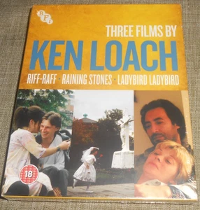 Three Films by Ken Loach BFI BluRay Box Set *NEW/SEALED Riff Raff Raining Stones - Picture 1 of 1