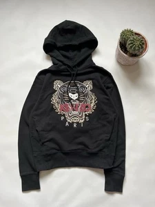 Sudadera con capucha negra Kenzo Tiger XSmall - Imagen 1 de 8