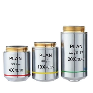 Lente objetivo microscopio de aumento múltiple para aplicaciones profesionales - Imagen 1 de 46