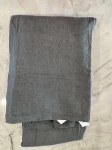 1 West Elm European Flax Linen Curtain  48 X 84 Graphite Lined - Picture 1 of 6