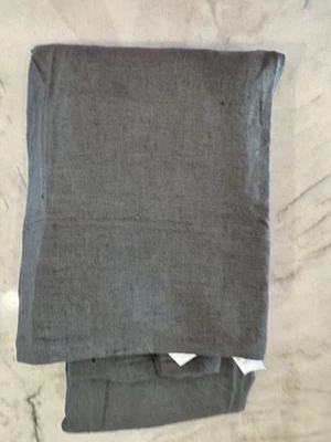 1 West Elm European Flax Linen Curtain  48 X 84 Graphite Lined - Image 1 of 4