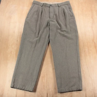Pantalones de vestir chinos de colección y2k DOCKERS Recode plisados espiga algodón 36x27 Foto 1 de 4