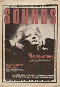 SOUNDS JAN 31 87 PRIMITIVES CRAZYHEAD BAMBI SLAM ROSIE VELA HUSKER DU METALLICA - Imagen 1 de 1