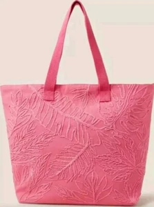 Monsoon Accessorize Embroidered Shopper Tote Bag Bnwt Pink Floral - Picture 1 of 6