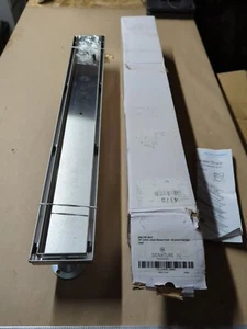 SIGNATURE HARDWARE 24” COHEN LINEAR TILE-IN SHOWER DRAIN Brushed Stainless - Picture 1 of 4