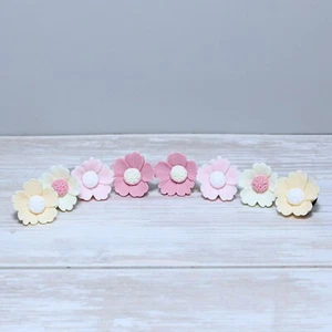 8 Stck. Pastell Rosa Beige Blumen Schuh Charms für Crocs - Bild 1 von 3