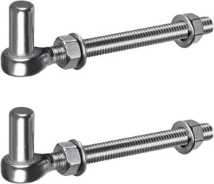 M12x 6'' J Bolt Gate Hinge Lightweight Gate Hinges With 5/8" Male Pin 304 Stainl - Picture 1 of 3