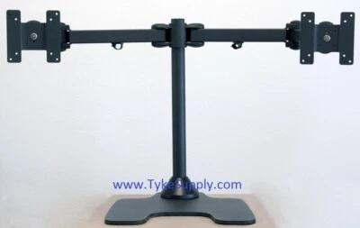 Tyke Supply Dual Monitor Stand Free Standing  28 inch Monitors Fully Adjustable  - Image 1 of 4