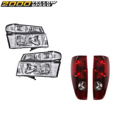 Chrome Housing Headlights & Tail Lights Fit For 04-12 Chevy Colorado GMC Canyon - Image 1 of 4