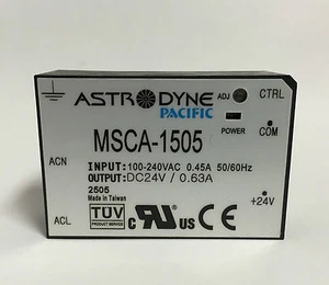 MSCA-1505 Astrodyne AC DC Converter Input 100-240VAC Output 24VDC 15W - Picture 1 of 3
