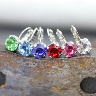 Elegante Swarovski Kristal Hängeohrringe,Tropfen Ohrringe, Edle Kristall Ohrhäng - Bild 1 von 4