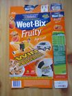 EMPTY CEREAL PACKET SANITARIUM WEET-BIX FRUITY APRICOT "SOCCEROO COLLECTOR CARDS