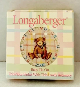 Longaberger 1999-2000 Baby Alphabet Teddy zum Anbinden Ihres Korbs Neu im Karton 36293 - Bild 1 von 4
