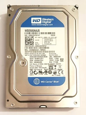 HARD DISK 250GB SATA WESTERN DIGITAL WD2500AAJS 7200RPM - Immagine 1 di 2