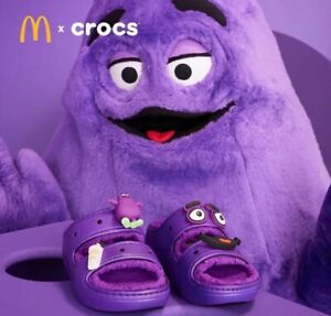 Crocs McDonald’s GRIMACE Cozzzy Sandale COLLECTION MC DO 41-42 FRANCE ❤️
