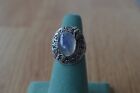 7.50ct Kuisa Rainbow Moonstone Ring Fine Sterling Silver Size 6 ~ 14x10mm