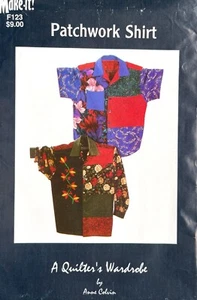 1990's A Quilter's Wardrobe Patchwork Shirt Pattern F123 Size S-XL UNCUT - Picture 1 of 2