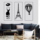 Wall Mural Paris Eiffel Tower Fashion Dress Romantic Hot Air Balloon  z2857