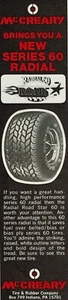 1977 Vintage Print Ad McCreary Tire & Rubber Company Series 60 Road Star Radial - Bild 1 von 2