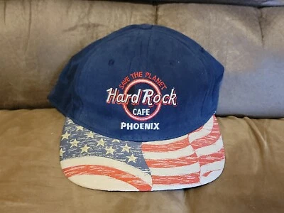 Gorra Hard Rock Phoenix Azul Americana Gran Bandera Americana Bill Correa Trasera Foto 1 de 4