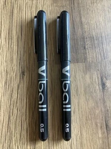 Bolígrafos Pilot V-Ball 0,7 mm tinta líquida pura negros, PKT 2 BOLÍGRAFOS (NUEVOS) - Imagen 1 de 12