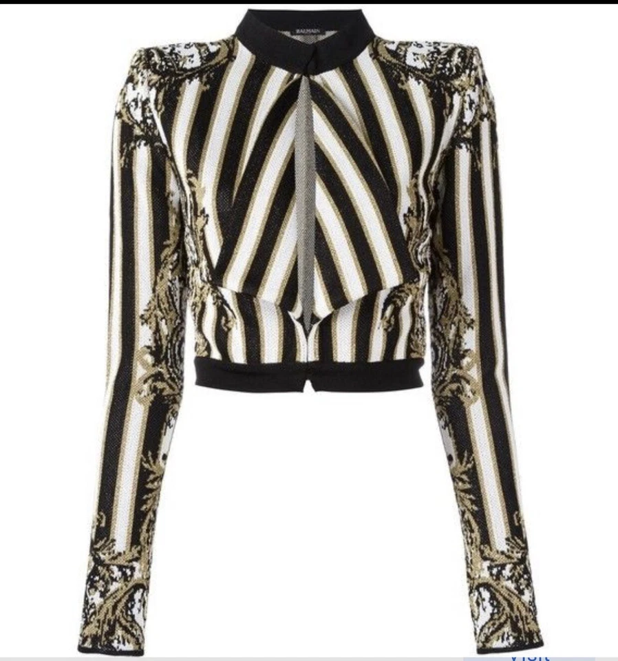 Balmain Patterned Baroque Cropped Jacket - Bild 1 von 4