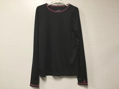 Camisa Pullover Cuddl Duds Niñas Manga Larga Talla 12.5 Negra Con Borde Rosa 137 Foto 1 de 4