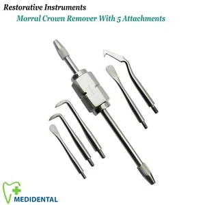 RESTAURATIVE Rimuovi Corona Morrel con 5 Attacchi Strumenti Chirurgici Dentali - Foto 1 di 4