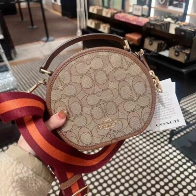 Bandolera Coach Canteen en Jacquard Caqui/Silla de montar CO986 $350 NUEVA CON ETIQUETAS  Foto 1 de 4