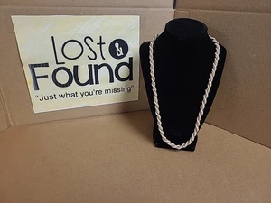 Vintage Trifari Halskette goldfarben Kunstperlen gedrehtes Seil - Bild 1 von 6