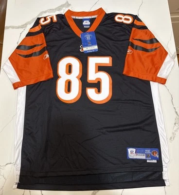 Camiseta de juego Reebok Chad Johnson onfield nueva con etiquetas COSIDA Bengals 2XL Foto 1 de 4