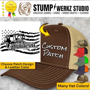 Custom Trucker Hat Baseball Cap Personalized Richardson Country Farm Harvester - Picture 1 of 21
