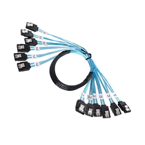 Cablecc Internal 6 SATA 7Pin to 6 SATA 7Pin Target SSD Hard Disk 6Gbps Data S... - Picture 1 of 6