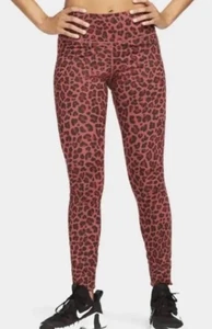NIKE Women's ONE Mid-Rise Leopard Printed Tight Leggings NWT XS NEW - Picture 1 of 8