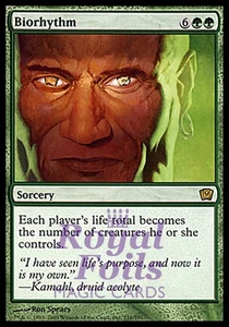 Biorhythm 1x FOIL MTG 9th Ninth Edition Core Set Rare MINT green - Picture 1 of 1