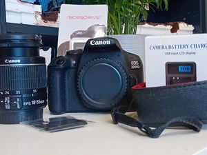 Canon EOS 2000D 24.1MP Dslr Canera + Lens + 64gb Sd Card + New Charger And More! - Picture 1 of 11