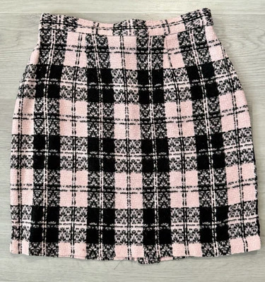 My Michelle Vintage Y2K Pink Plaid Elastic Mini Skirt Clueless Nineties Sz 9/10 - Image 1 of 4