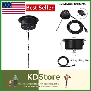 Heavy Duty Disco Ball Motor 3 RPM Supports 4-16 inch Mirror Balls Indoor Party - Picture 1 of 9