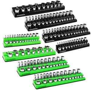 8 Stück Magnetische Steckschlüssel Organizer Set Magnetische Steckschlüssel Halter 1/4" 3/8" 1/2" Socke... - Bild 1 von 8