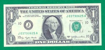 $1 1977 1 J/A блок (w) KANSAS CITY CU. P-1. - Изображение 1 из 3